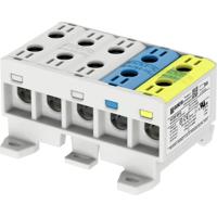 Ouneva Group VC05-0012 Verdeelblok Schroeven Grijs, Blauw, Geel-groen 1 stuk(s) - thumbnail