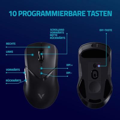 Rapoo VT9PRO 4K+8K Gaming Muis Zwart
