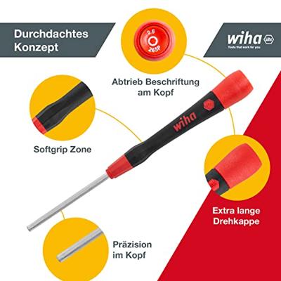Wiha Set precisieschroevendraaiers | 6-delig | 6-kant | 1 stuk - 42994 42994