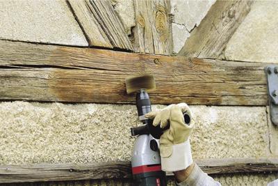 Wolfcraft Hout structuurborstel | Ronde schacht | Ø80 x 35mm | 1 stuk - 2265000