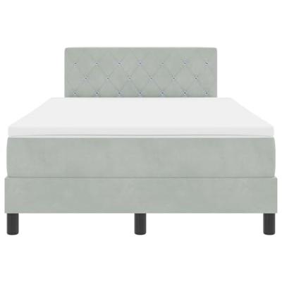 Boxspringbed met Matras met matras Lichtgrijs 120 x 200 cm Stof