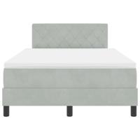 Boxspringbed met Matras met matras Lichtgrijs 120 x 200 cm Stof - thumbnail