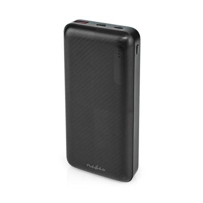 Nedis Powerbank | 20000 mAh | 1.5 / 2.0 / 3.0 A | Outputs: 2 | Output: 1x USB-A / 1x USB-C | Inputs: 1x Micro USB / 1x USB-C | PD2.0 18W |