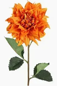 Kunstboeket Dhalia mix oranje H36cm