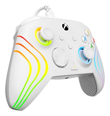 Gamepad - Xbox Series X|S, Xbox One en PC - Afterglow Wave - RGB - Bedraad - Wit - TURTLE BEACH