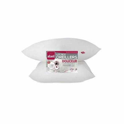 ABEIL Set van 2 zachte kussens - 60 x 60 cm - Wit