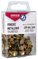 OFFICE products punaises, goud, plastic ophangdoosje van 150 stuks - thumbnail