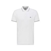 Lee regular fit polo met contrastbies wit - thumbnail