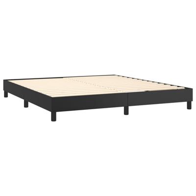 Boxspring met matras kunstleer zwart 180x200 cm - thumbnail