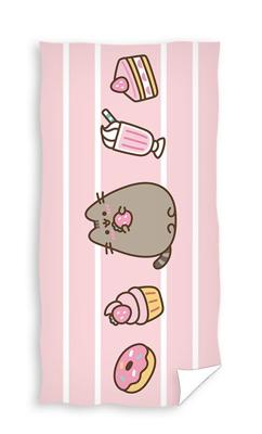 Pusheen strandlaken cake and donuts 70x140cm
