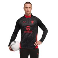 PUMA AC Milan Trainingstrui 1/4-Zip 2025-2026 Zwart Rood - thumbnail