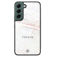 Samsung Galaxy S22 Plus glazen hardcase - C'est la vie - thumbnail