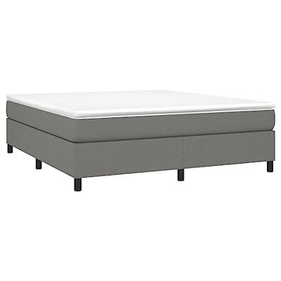 Boxspring bed stof donkergrijs 160x200 cm