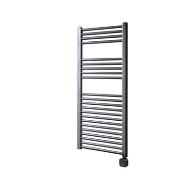 Electrische Wifi Radiator Sanicare HPW Carini 111,8x45 cm Gunmetal Met Thermostaat Zwart Rechtsonder Electrische Wifi Radiator Sanicare HPW Carini 111,8x45 cm Gunmetal Met Thermostaat Zwart Rechtsonder
