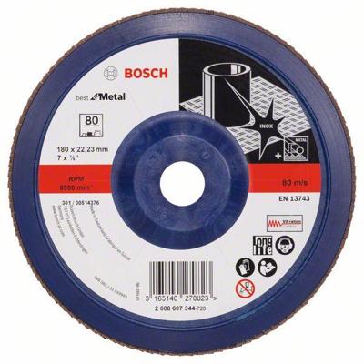 Bosch Accessoires 1 lamellenschijf 180 x571, best for metal recht, kunststof, 80 - 2608607344 Bosch Accessoires 1 lamellenschijf 180 x571, best for metal recht, kunststof, 80 - 2608607344