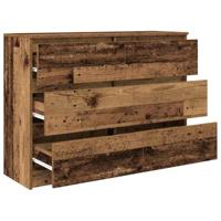 Dressoir 100x35x76 cm spaanplaat oud hout - thumbnail