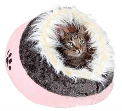 TRIXIE KATTENMAND IGLO MINOU ROZE / GRIJS 36X26X41 CM