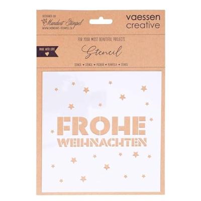 Mundart Stempel • stencil duitse tekst "frohe weihnachten"