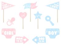 Photo Booth Props Gender Reveal Party - 11 Stuks - thumbnail