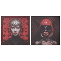 Schilderij Home ESPRIT Bedrukt Modern 120 x 3 x 120 cm (2 Stuks) - thumbnail