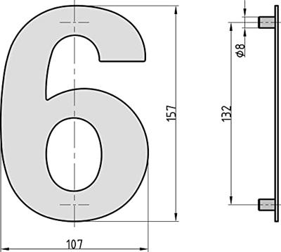 Basi 7300-0006 Huisnummerbord RVS