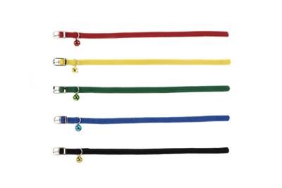 Nylon kattenbandje met bel - Zwart