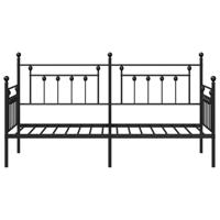 Bedframe voor een daybed met hoofdeinde Zwart 75 x 190 cm Staal - thumbnail