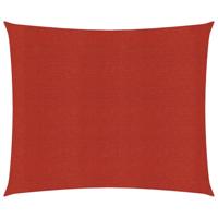 VidaXL Zonnezeil 160 g/m² 4,5x4,5 m hdpe rood - thumbnail