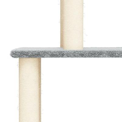 VidaXL Kattenmeubel met sisal krabpalen 149 cm lichtgrijs