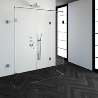 Sanituba Complete Profielloze Douchecabine XL 160x80 cm Chroom - thumbnail