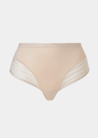 Magic corrigerende string hoog - Hi Waist Thong - Hoge correctie shapewear string - Huidskleur - zwart - thumbnail