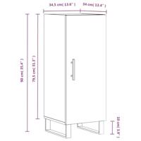 Dressoir 34,5x34x90 cm bewerkt hout wit - thumbnail
