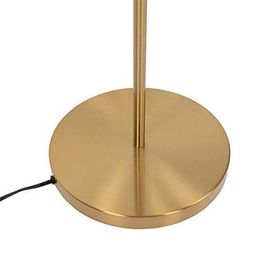 QAZQA Art deco vloerlamp messing met roze glas - Pallon QAZQA Art deco vloerlamp messing met roze glas - Pallon