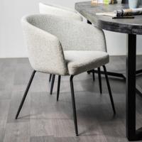 Eleonora Eetkamerstoel 'Astrid' kleur Lichtgrijs Baquer - thumbnail