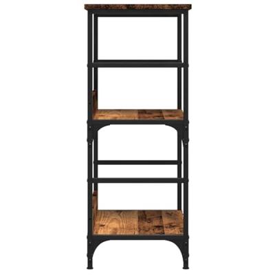 Boekenkast 50x33x82 cm bewerkt hout oud houtkleurig Boekenkast 50x33x82 cm bewerkt hout oud houtkleurig