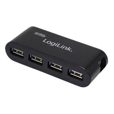 LogiLink UA0085 USB 2.0-hub 4 poorten Zwart