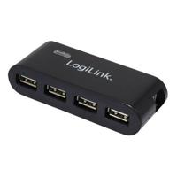 LogiLink UA0085 USB 2.0-hub 4 poorten Zwart - thumbnail