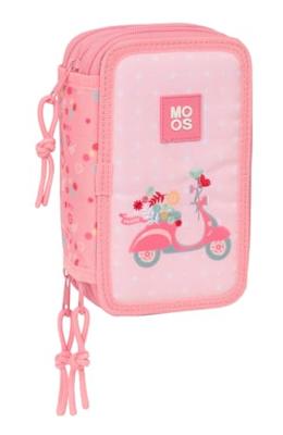 Schooletui met Accessoires Moos Passion Multicolour 12,5 x 19,5 x 5,5 cm 37 Onderdelen