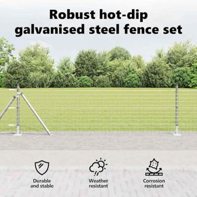 VidaXL Hek met paal zilver 0,4 x 25 m staal