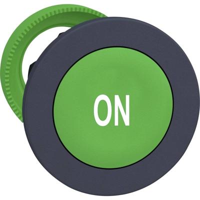 Schneider Electric ZB5FA341 ZB5FA341 Plat, Terugstelbaar (Ø) 30.5 mm ON Donkergrijs, Groen 1 stuk(s)