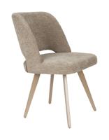 ZILT Eetkamerstoel 'Nohemi' Chenille, kleur Bruin - thumbnail