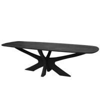 Sohome Deens Ovale Eettafel 'Mabel' Mangohout, 250 x 105cm, kleur Zwart - thumbnail