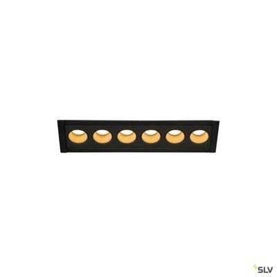 SLV Led inbouwlampMilandos 6-lichts 6x130 lumen zwart - 1005415