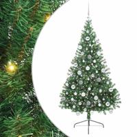 VidaXL Kunstmatig voorverlicht kerstboom met 300 led groen 180 cm pvc - thumbnail