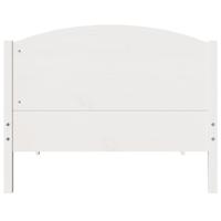 Bedframe zonder matras massief grenenhout wit 75x190 cm - thumbnail