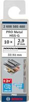 Bosch Accessoires Metaalboren HSS-G, Standard 2,9 x 33 x 61 mm 10st - 2608585480 - thumbnail