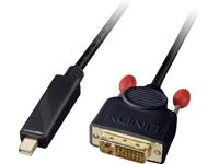 LINDY 5m Mini DisplayPort Male naar DVI-D Mannelijke Kabel, Zwart - thumbnail