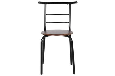 Tafel met vier stoelen DKD Home Decor Bruin Zwart Metaal Hout MDF 121 x 55 x 78 cm