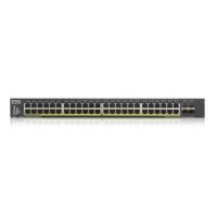 Zyxel 48-Port Gigabit Ethernet Smart Managed PoE+ Switch met 375 Watt Budget en 4 10G SFP+ Slots, Hybrid Cloud mode [XGS1930-52HP] - thumbnail