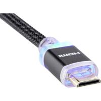 HDMI Aansluitkabel [1x HDMI-stekker - 1x HDMI-stekker C mini] 1.50 m Zwart SpeaKa Professional Met LED, Ultra HD-HDMI, Vergulde steekcontacten, Audio Return - thumbnail